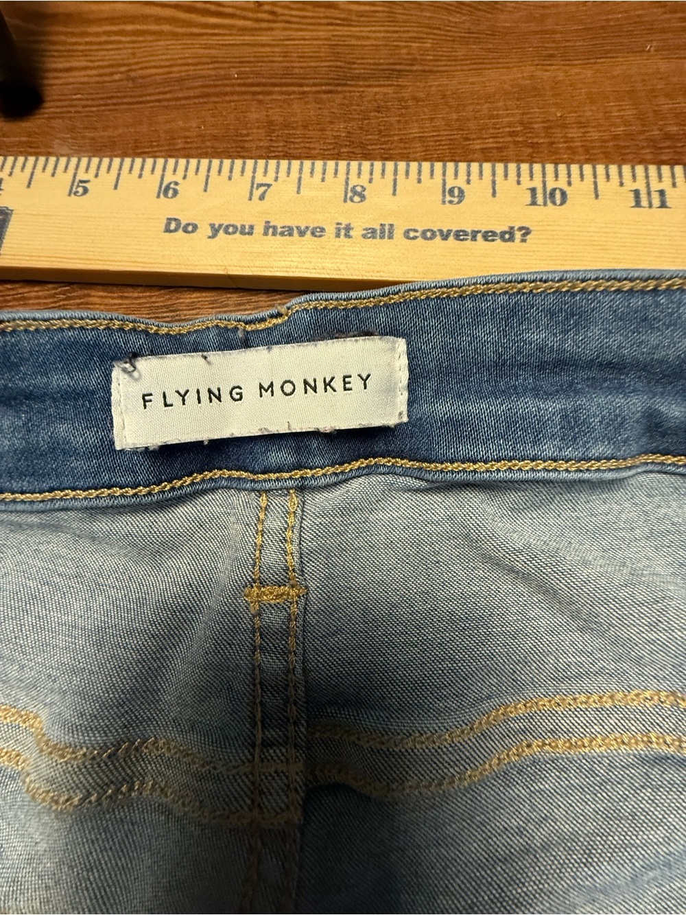 Flying Monkey Women’s Size 30 Light Wash Stretch Slim Straight Jeans - Picture 7 of 11